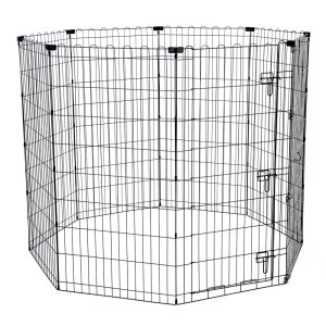 TIAKI -metallinen pentuaitaus korkea 8 paneelia à 61x122cm koira