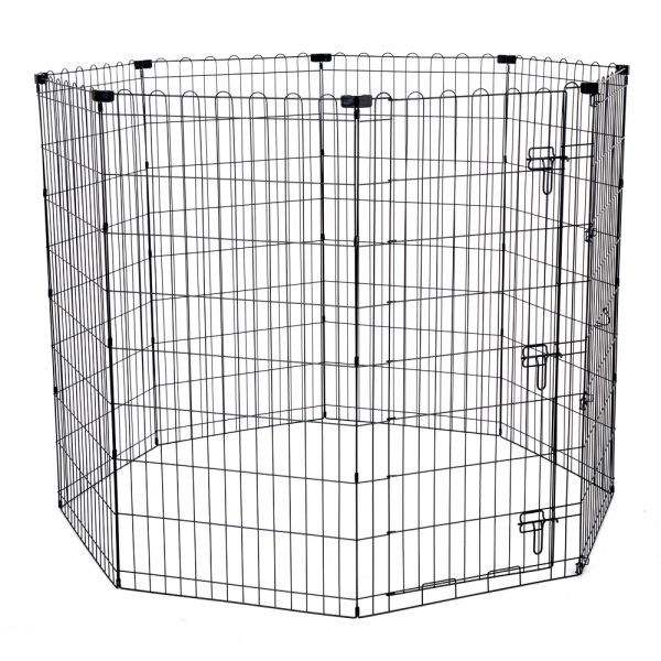 TIAKI -metallinen pentuaitaus korkea 8 paneelia à 61x122cm koira