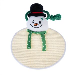 TIAKI Snowman -raapimismatto 35x25x4cm kissalle