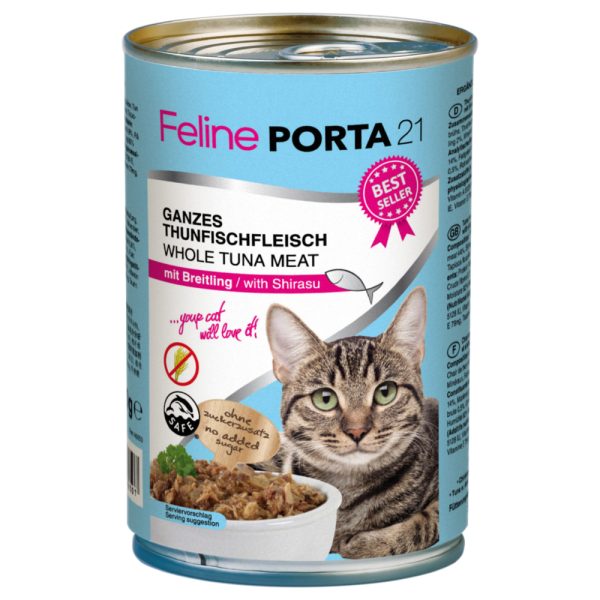 12x400g tonnikala & kilohaili viljaton Porta 21 Kissanruoka