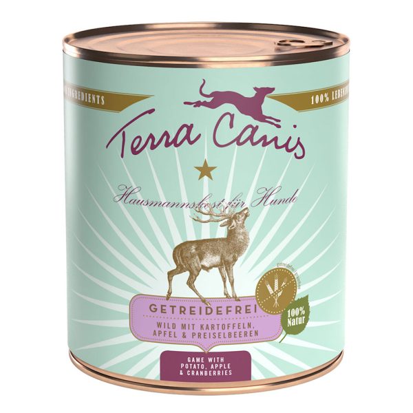 Terra Canis riista, peruna, omena & puolukka koiranruoka
