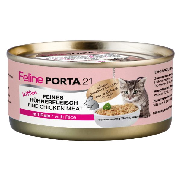 24x156g Kitten, kana & riisi Porta 21 Kissanruoka