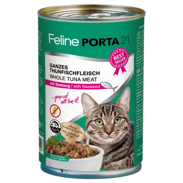 12x400g tonnikala & merilevä viljaton Porta 21 Kissanruoka