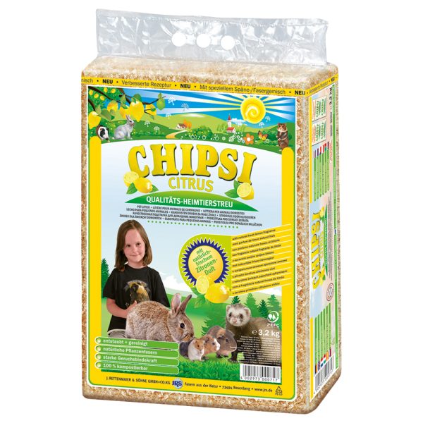 3,2kg (noin 60l) Citrus lemmikinkuivike Chipsi pieneläimille