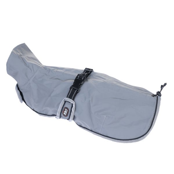 TIAKI Reflective Steel koiran sadetakki selän pituus n.30cm koira