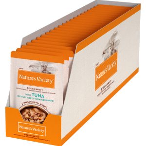 22x85g Nature's Variety Bites kastikkeessa tonnikala kissan märkäruoka