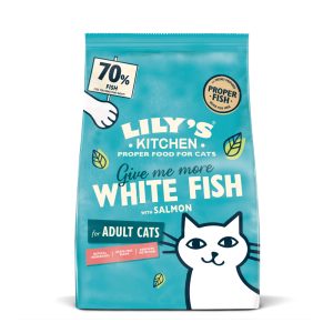 säästöpakkaus: 2x800g Lily's Kitchen Cat  vaalea kala & lohi kissan kuivaruoka