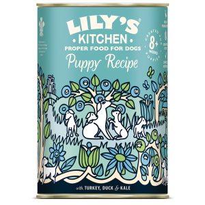 12 x 400 g Lily's Kitchen Puppy kalkkuna & ankka koiran märkäruoka