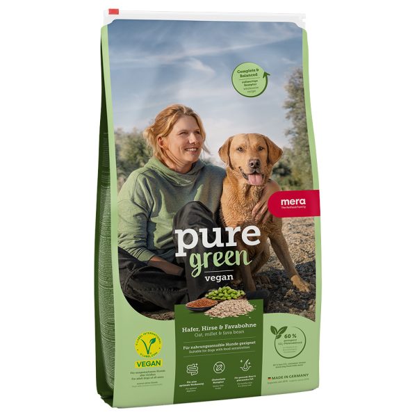 10kg pure green Adult vegaaninen kaura, hirssi & härkäpapu mera koira