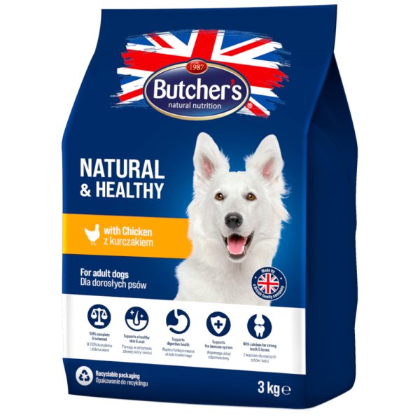 2x3kg Butcher's Natural & Healthy kana koiran kuivaruoka