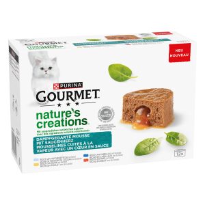 12 x 85 g Gourmet Nature's Creations Gravy Heart kissan märkäruoka