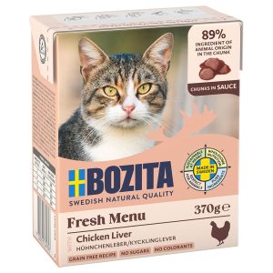 6x370g Chunks in Gravy kananmaksa Bozita kissanruoka