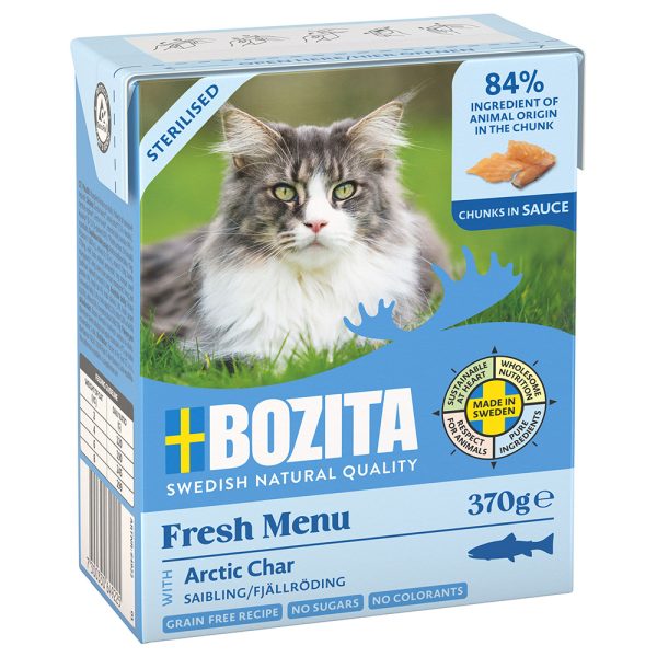6x370g Chunks in Gravy nieriä Bozita kissanruoka