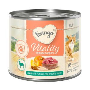 12x200g Vitality Immune lammas Feringa kissan märkäruoka