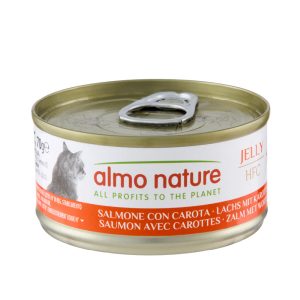24x70g Almo Nature HFC Natural Lohi porkkanoilla hyytelössä Märkä kissanruoka