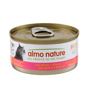 24x70g Almo Nature HFC Natural Lohi ja kana hyytelössä Märkä kissanruoka