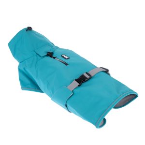 TIAKI Teal koiran sadetakki selän pituus n. 30cm koirille