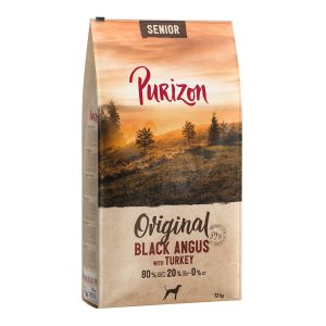 12 kg Purizon -kuivaruokaa erikoishintaan! - Senior Black Angus-nauta & kalkkuna