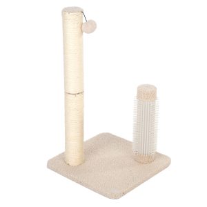 TIAKI Shearly -raapimispylväs beige kissalle