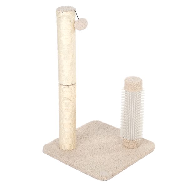 TIAKI Shearly -raapimispylväs beige kissalle