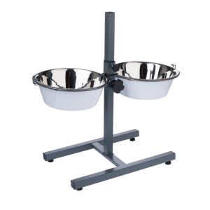 TIAKI-kaksoiskulho säädettävällä telineellä 2x2650ml, 25cm