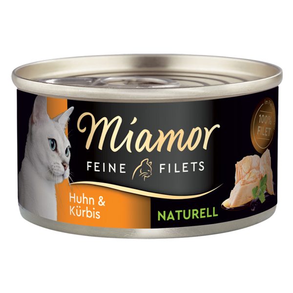 6x80g Fine Filets Naturelle kana & kurpitsa Miamor Kissanruoka