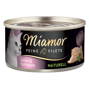6x80g Fine Filets Naturelle kana & kinkku Miamor Kissanruoka