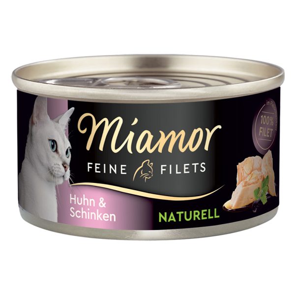 6x80g Fine Filets Naturelle kana & kinkku Miamor Kissanruoka