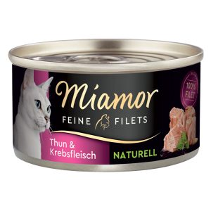 6x80g Fine Filets Naturelle tonnikala & rapu Miamor Kissanruoka