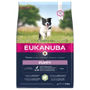 2x2,5kg Puppy Small & Medium Breed Lamb & Rice Eukanuba koiranruoka
