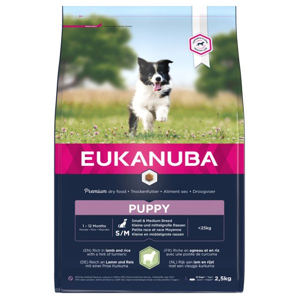 2,5kg Puppy Small & Medium Breed Lamb & Rice Eukanuba koiranruoka