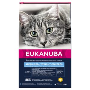 10kg Adult Sterilised/Weight Control Eukanuba kissan kuivaruoka
