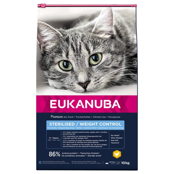 10kg Adult Sterilised/Weight Control Eukanuba kissan kuivaruoka