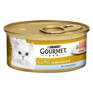 24x85g Gold Fine Pate kana & tonnikala Gourmet Kissanruoka