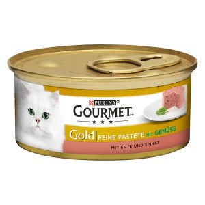 12x85g Gold Fine Paté ankka & pinaatti Gourmet Kissanruoka