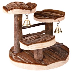 Kiipeilyteline hamstereille, luonnonpuu 15x 14x14cm
