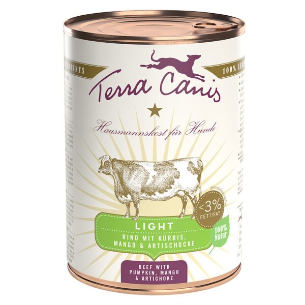 Terra Canis Light nauta, kurpitsa, mango & artisokka koiranruoka