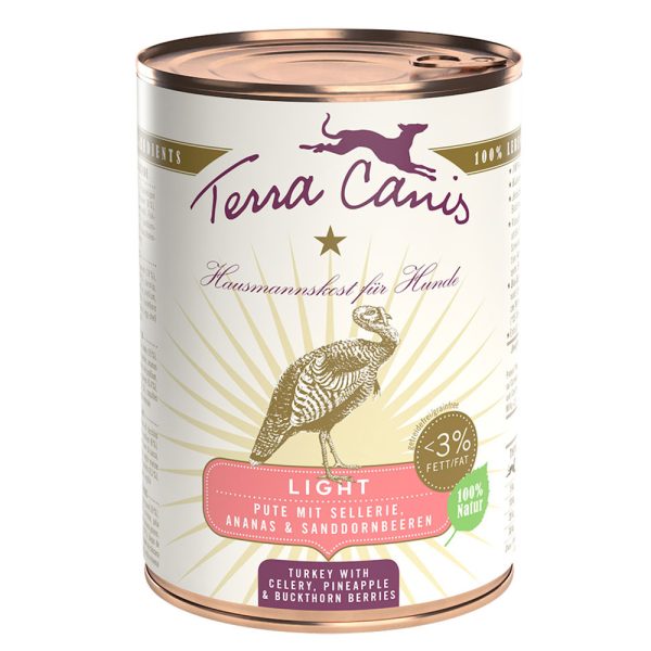 12x400g Light kalkkuna/selleri/ananas/tyrnimarja Terra Canis koiralle