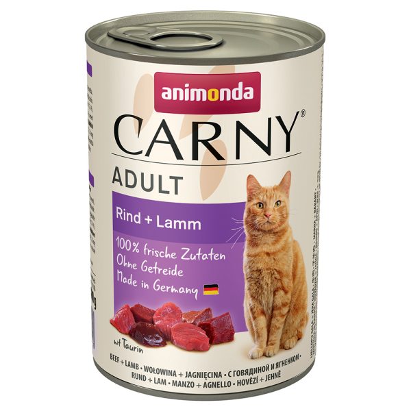 6x400g Adult nauta & lammas Animonda Carny Kissanruoka