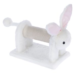 TIAKI Bunny -raapimistolppa kissoille valkoinen