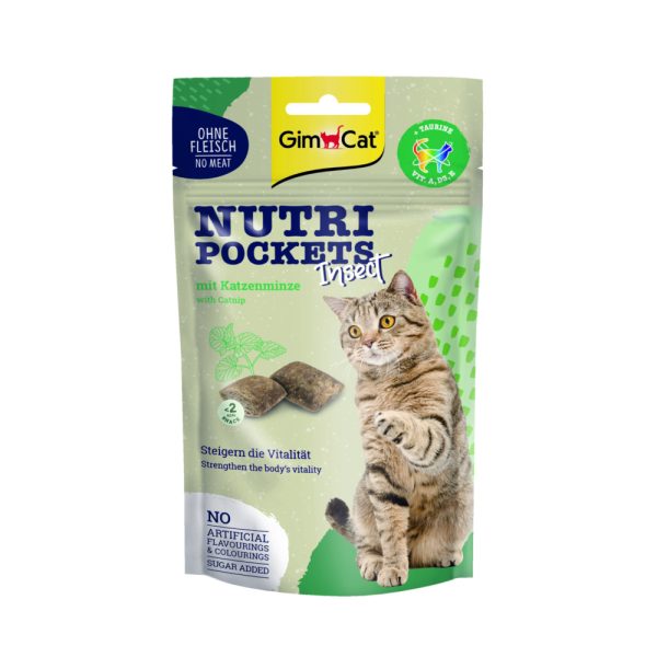 60g Nutri Pockets hyönteiset ja kissanminttu GimCat kissanherkku