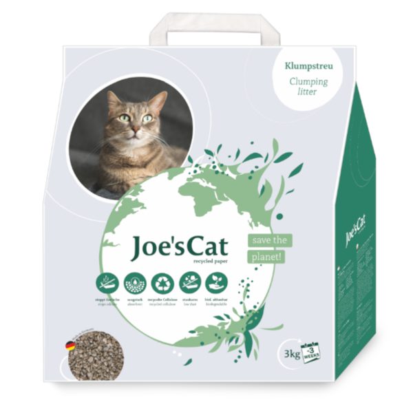8l (3kg) Joe's Cat kierrätyspaperista valmistettu paakkuuntuva kissanhiekka