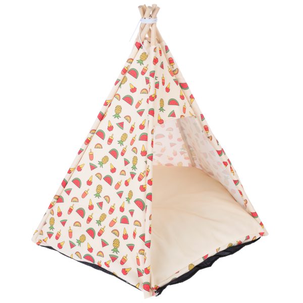 TIAKI Tropical Teepee -lemmikkimaja n. Ø65x75cm kissa koira