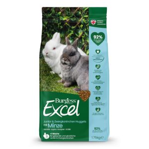 1,75kg Junior & Dward Rabbit Nuggets minttu Burgess Excel kaninruoka