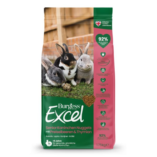 1.75kg Senior Rabbit Burgess Excel pieneläinten ruoka