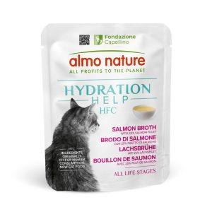 24x50g HFC Hydration Help lohifilee lohiliemessä Almo Nature kissan märkäruoka