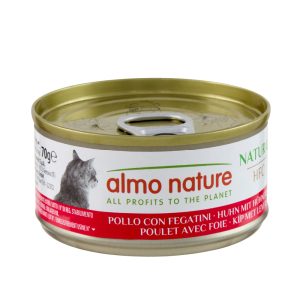 24x70g Almo Nature HFC Natural kanaa kananmaksalla Märkä kissanruoka