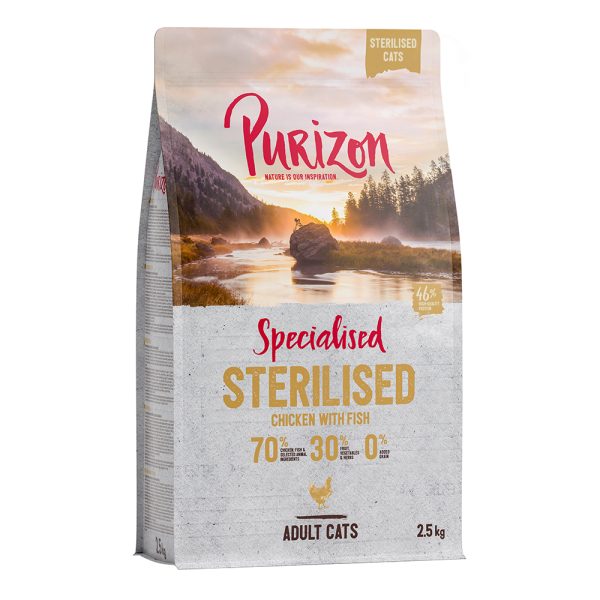 2,5kg Adult Sterilised Chicken & Fish Purizon Cat Kissanruoka