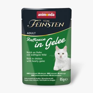 24x85g Vom Feinsten Adult Raffinesse hyytelössä kana & riista Animonda kissan märkäruoka