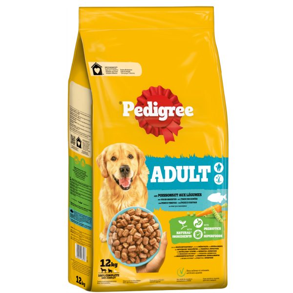 12kg Adult kala & kasvikset Pedigree koiran kuivaruoka